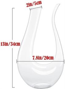 img 1 attached to Lead-free Crystal Glass Hand Blown Wine Decanter 1500ml 'Clean' Red Wine Carafe - 1.5L Capacity & Premium Wine Accessories