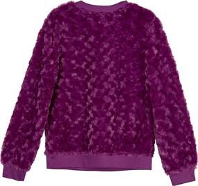 img 1 attached to 👚 Stay Cozy in Style with Amy Byer Girls' Long Sleeve Rib Cuff Fleece Sweatshirt