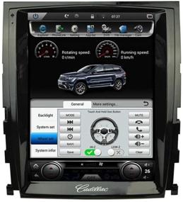img 2 attached to Лучшая автомагнитола Flyunice 10.4 дюйма на Android 9.0 с дисплеем IPS в стиле Tesla для Cadillac Escalade 2007-2014 - 4 ГБ ОЗУ, 32 ГБ ПЗУ, навигация GPS, Bluetooth, WiFi.