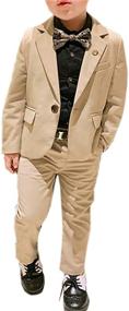 img 3 attached to 👕 Betusline Boys Long Sleeve Blazer and Pants Set, Sizes 18 Months - 8 Years