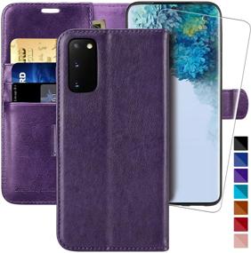 img 4 attached to Samsung Galaxy S20 FE 5G Wallet Case, 6.5 inch - MONASAY Flip Folio Leather Cell Phone Cover with Credit Card Holder and Included Glass Screen Protector