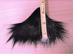img 2 attached to Furry Cat Kitten Ear Hair Clips - Cosplay Petplay Fluffy Black Kitten Ears Headband
