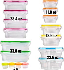 img 3 attached to 🍱 Fullstar 17-Pack BPA-Free Plastic Food Storage Containers with Lids - A Complete Set for Organized Food Storage