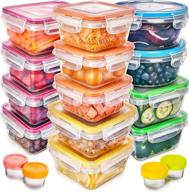 🍱 fullstar 17-pack bpa-free plastic food storage containers with lids - a complete set for organized food storage логотип