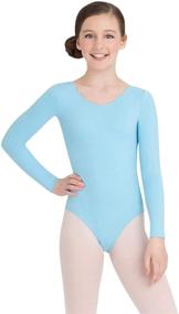 img 1 attached to 👗 Capezio Long Sleeve Leotard for Girls - Team Basics Collection