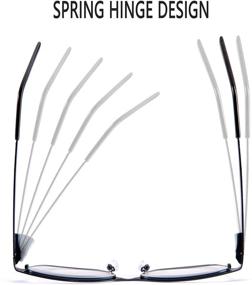 img 1 attached to 👓 Stylish 3-Pack Blue Light Blocking Reading Glasses with Spring Hinges for Women: Metal Frame Cat Eye Design, Anti Glare/Eyestrain Protection