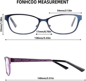 img 2 attached to 👓 Stylish 3-Pack Blue Light Blocking Reading Glasses with Spring Hinges for Women: Metal Frame Cat Eye Design, Anti Glare/Eyestrain Protection