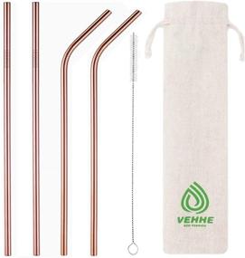 img 4 attached to VEHHE Straws Reusable Stainless Drinking