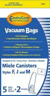 🧹 envirocare miele f,j,m canister vacuum bags - anti-allergen replacement, 5 pack with 2 filters логотип