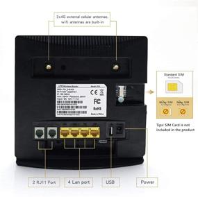 img 2 attached to 📶 Yeacomm 4G LTE CPE Router with Sim Card Slot, 4G Wi-Fi & Voice Calling, 2 RJ11 and 4 RJ45 Ports, Unlocked 3G 4G Wireless Router for Home/Office, Non-Compatible with Verizon