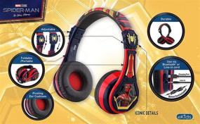 img 3 attached to 🎧 Наушники для детей eKids Spiderman с беспроводным Bluetooth и микрофоном, сниженный уровень громкости для защиты слуха, перезаряжаемая батарея, регулируемая оправа для школы, дома или путешествий