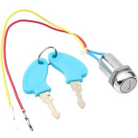 img 2 attached to 🔑 Universal 2 Wire Ignition Key Switch Lock: Ideal Starter for ATV, Moped, Pocket Bike, Motorcycle, Go Kart, Gas & Electric Scooter