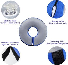 img 2 attached to 🐾 Katoggy Soft Inflatable Recovery Collar for Dogs and Cats - Adjustable Elizabethan Cone to Prevent Biting & Scratching After Surgery