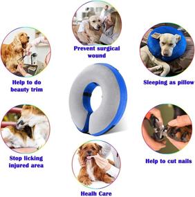 img 1 attached to 🐾 Katoggy Soft Inflatable Recovery Collar for Dogs and Cats - Adjustable Elizabethan Cone to Prevent Biting & Scratching After Surgery