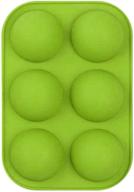 🍫 wondery silicone chocolate mold: versatile 6-hole half sphere tray for chocolate, cake, jelly, pudding, cupcake – bpa-free green bakeware logo