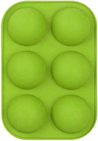 img 3 attached to 🍫 Wondery Silicone Chocolate Mold: Versatile 6-Hole Half Sphere Tray for Chocolate, Cake, Jelly, Pudding, Cupcake – BPA-Free Green Bakeware
