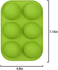img 1 attached to 🍫 Wondery Silicone Chocolate Mold: Versatile 6-Hole Half Sphere Tray for Chocolate, Cake, Jelly, Pudding, Cupcake – BPA-Free Green Bakeware