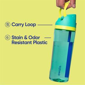 img 1 attached to 🎽 Owala FreeSip Clear Water Bottle with Straw - BPA-Free, 25-Ounce, Ideal for Sports and Travel, Shy Marshmallow