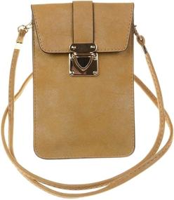 img 3 attached to 👜 Luxury Leather Small Crossbody Phone Purse: Stylish Travel Shoulder Pouch Wallet Case Bag