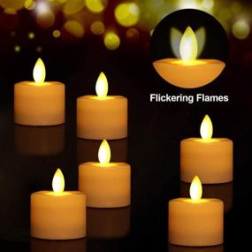 img 2 attached to 🕯️ Set of 6 Battery-Operated Flameless Flickering Tea Light Candles with Remote Control Timer for Seasonal Festival Celebration Thanksgiving & Christmas