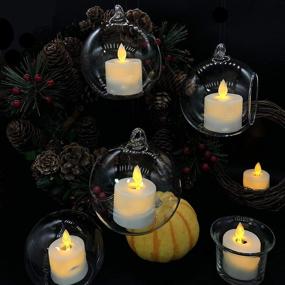 img 1 attached to 🕯️ Set of 6 Battery-Operated Flameless Flickering Tea Light Candles with Remote Control Timer for Seasonal Festival Celebration Thanksgiving & Christmas