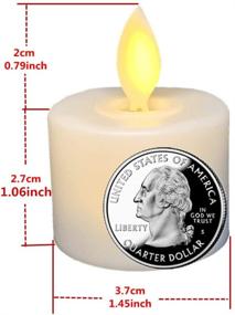 img 3 attached to 🕯️ Set of 6 Battery-Operated Flameless Flickering Tea Light Candles with Remote Control Timer for Seasonal Festival Celebration Thanksgiving & Christmas