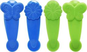 img 3 attached to 🦋 64-Piece Set of Large Butterfly and Flower Magnetic Fun Clips! Vibrant Blue and Green Clips with Strong Hold! Ideal for Kitchen Organization and Food Storage on Fridge or in Large Bag!