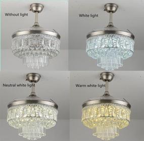 img 1 attached to Chandelier Retractable Fandelier Lighting Decorate