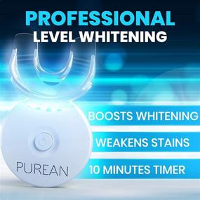 img 2 attached to 💎 Purean Teeth Whitening Kit-2 Syringes of 5ml Professional 35% Carbamide Peroxide Gel-Bright White Smile Set with Mouth Tray-LED Light included