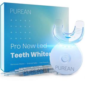 img 4 attached to 💎 Purean Teeth Whitening Kit-2 Syringes of 5ml Professional 35% Carbamide Peroxide Gel-Bright White Smile Set with Mouth Tray-LED Light included