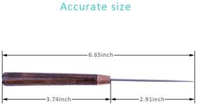 img 2 attached to 🔧 ZLKSKER (Set of 2) Scratch Awl Tools for Leathercraft – Wooden Handle, Sewing Tailors Awl for Punch Stitching, DIY Handmade Leather Craft Repair