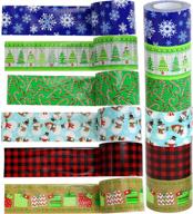 colorful and festive: iconikal christmas style printed 🎄 duct tape - 12-pack, 2 inch x 10 yard logo