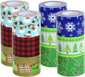 img 1 attached to Colorful and Festive: Iconikal Christmas Style Printed 🎄 Duct Tape - 12-Pack, 2 inch x 10 Yard