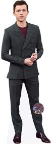img 1 attached to 🎭 Tom Holland (Grey Suit) Life-Size Cutout: Lifelike Marvel Star Standee Perfect for Fans and Collectors!