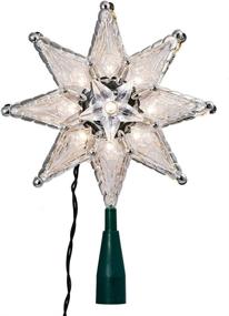 img 2 attached to Clear 8-Inch Kurt Adler 10-Light 8-Point Star Christmas Treetop