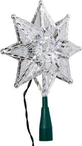 img 3 attached to Clear 8-Inch Kurt Adler 10-Light 8-Point Star Christmas Treetop
