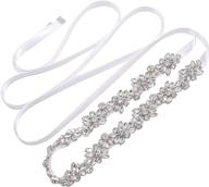 💎 enhance your bridal gown with weztez crystal bridal belt sash - handmade wedding dress belt with stunning rhinestones logo