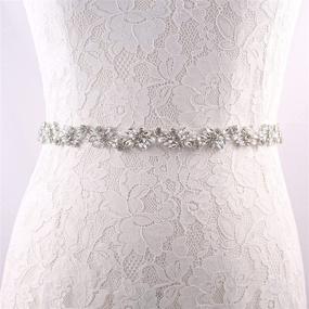 img 1 attached to 💎 Enhance Your Bridal Gown with WEZTEZ Crystal Bridal Belt Sash - Handmade Wedding Dress Belt with Stunning Rhinestones