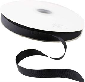 img 1 attached to 🎀 100 Yards of 1/2-inch Solid Grosgrain Ribbon, Double Face – Ideal for DIY Bow Hair Accessories, Gift Wrapping, and More in Black