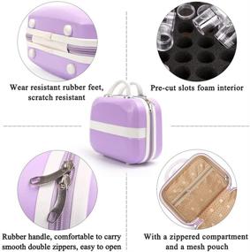 img 2 attached to 💜 HOHOTIME 132 Slots Diamond Painting Storage Containers Jar: Portable Storage for Diamond Art Tools, Nail Art, Beads - Purple