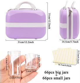 img 3 attached to 💜 HOHOTIME 132 Slots Diamond Painting Storage Containers Jar: Portable Storage for Diamond Art Tools, Nail Art, Beads - Purple