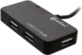 img 1 attached to 🖥️ Enhanced SEO: Connectland CL-HUB20033 Ultra-Slim USB 2.0 4-Port Hub - Ideal for Desktops and Laptops in Black