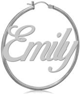 jeni sely stainless personalized earrings emily silver logo