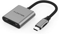 📸 lention usb c to sd/micro sd card reader - 2020-2016 macbook pro compatible, type c sd 3.0 card adapter for new mac air, ipad pro, surface, samsung s20/s10/s9/s8/plus/note - space gray (cb-c8) logo