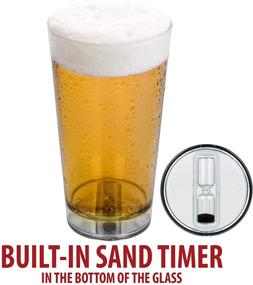 img 2 attached to 🍺 Durable 16 Ounce Sand Timer Pint Glass – Endless Drinking Games & Gift Idea for Bachelor Parties, Competitive Friends