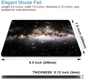 img 3 attached to 🖱️ IMAYONDIA Rectangle Mouse Pad - Premium Mouse Mat, Waterproof Anti-Slip Rubber Base, Custom Design for Office, Laptop, PC - 9.5 X 7.9 Inch (Black Nebula Galaxy)