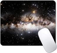 🖱️ imayondia rectangle mouse pad - premium mouse mat, waterproof anti-slip rubber base, custom design for office, laptop, pc - 9.5 x 7.9 inch (black nebula galaxy) logo