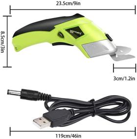 img 1 attached to 🔋 ACETOP Electric Fabric Scissors, Cordless Power Crafts Shears, Rechargeable Sewing Cutting Tool Box Cutter with 2 Blades for Leather, Carpet, Scrapbooking, and Cardboard - Green