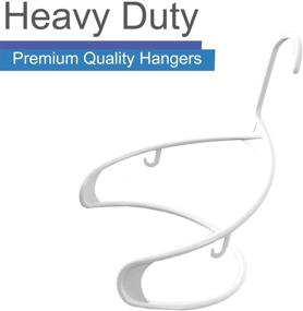 img 1 attached to Heshberg Plastic Hangers with Hooks for Hanging Clothes Shirts – Closet 👕 Storage Standard Size (White, 50 Pack): Organize Your Wardrobe with Premium Quality Hangers!