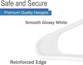 img 2 attached to Heshberg Plastic Hangers with Hooks for Hanging Clothes Shirts – Closet 👕 Storage Standard Size (White, 50 Pack): Organize Your Wardrobe with Premium Quality Hangers!